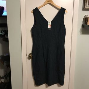 NWT Banana Republic Teal/Black Dress Sz 14